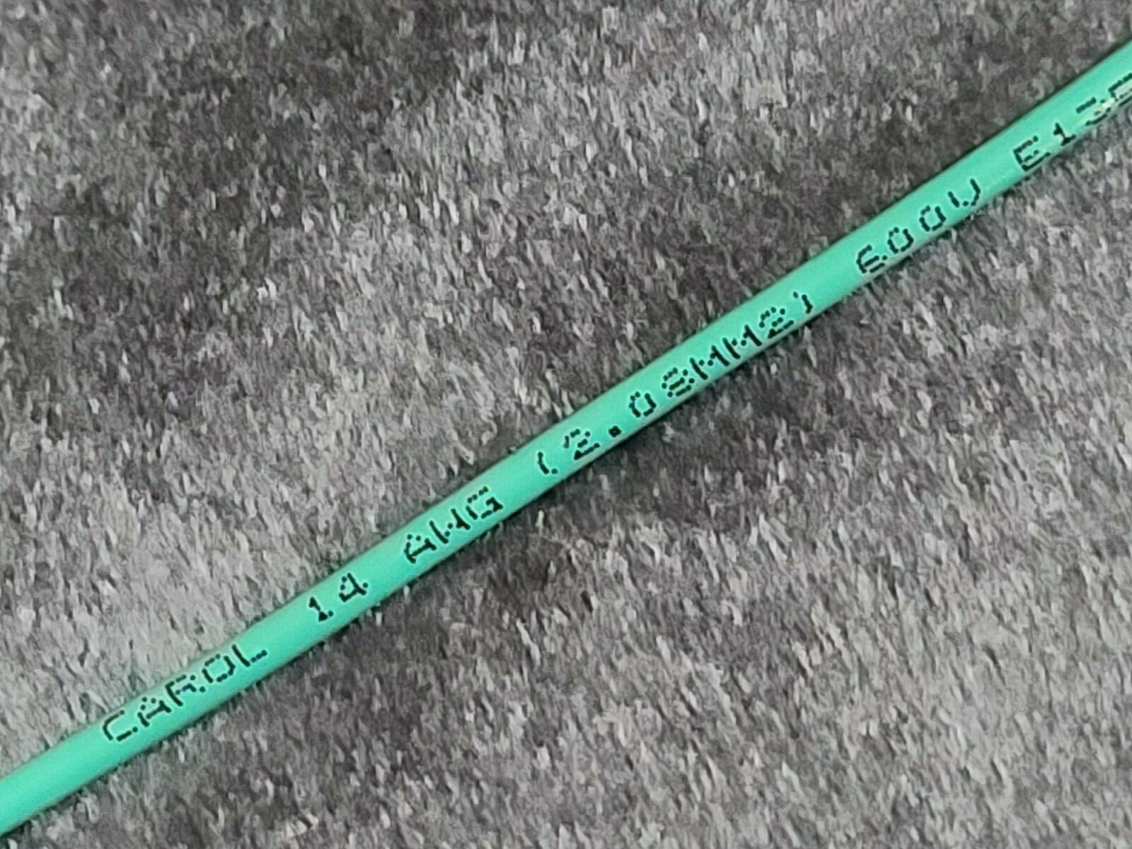 Carol 76812 #14awg Stranded Bare Copper PVC Hook Up Wire AWM MTW 600V Green/50ft