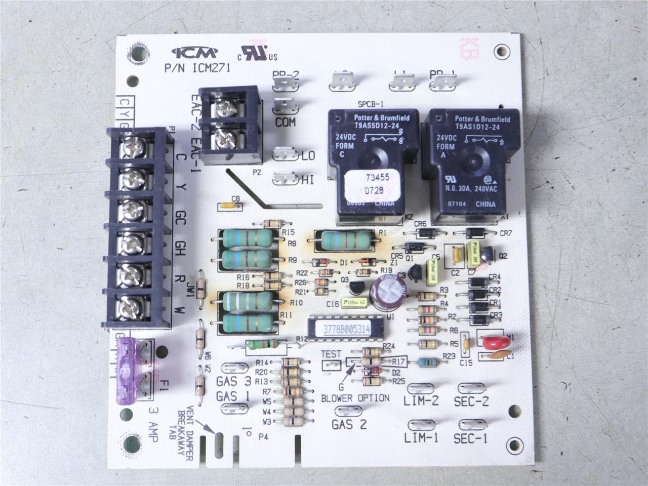 Carrier ICM271 Furnace Fan Blower Circuit Control Board
