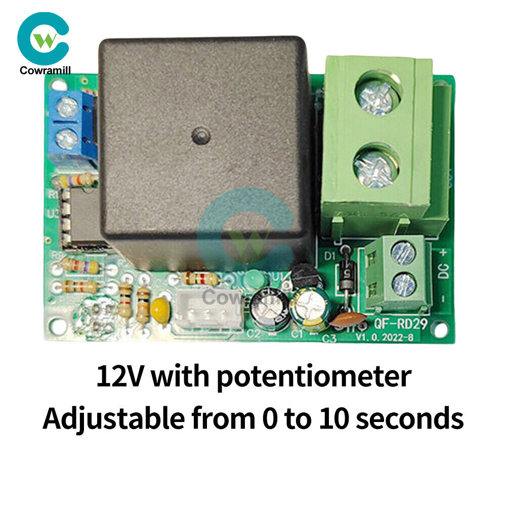 DC12/24V Time Relay Module 0-50Minutes Time Relay with Adjustable Potentiometer