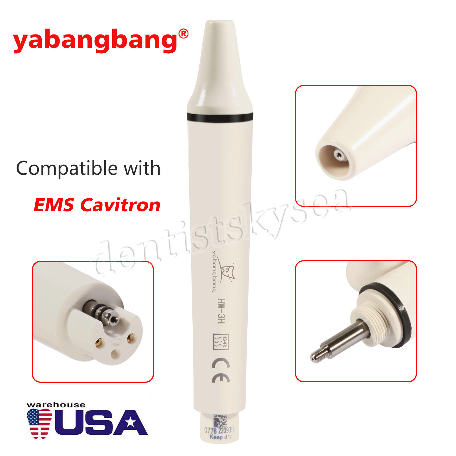 USA Dental Ultrasonic Piezo Scaler Handpiece HW-3H Fit EMS Scaler