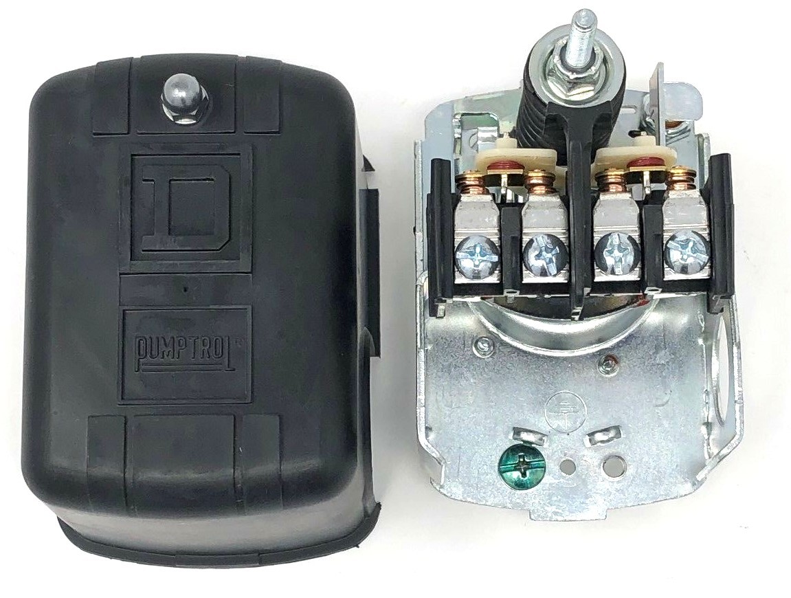 SQUARE D AIR PRESSURE SWITCH 105 PSI ON 135 PSI OFF 24 AMP 120/240 VOLT 9013 FHG