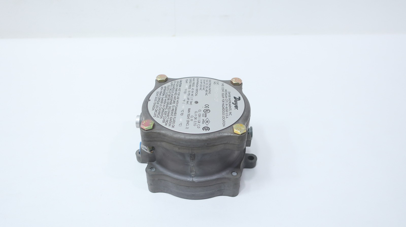 Dwyer 1950-10-2F Pressure Switch 125/250/480v-ac 45in-h2o 1/8in