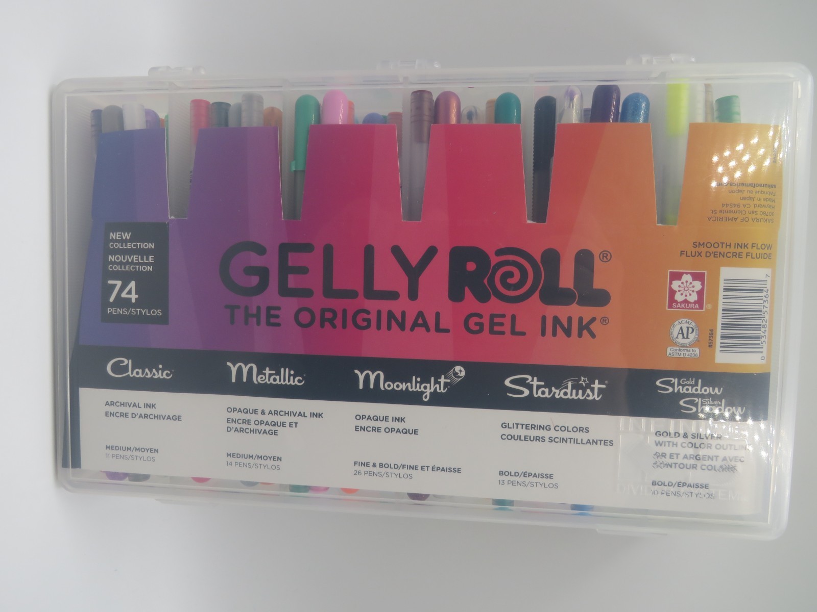 SAKURA Gelly Roll Gel Pens – Gift Set – Ink Pen Set – Art DIY Projects – 74 Pack