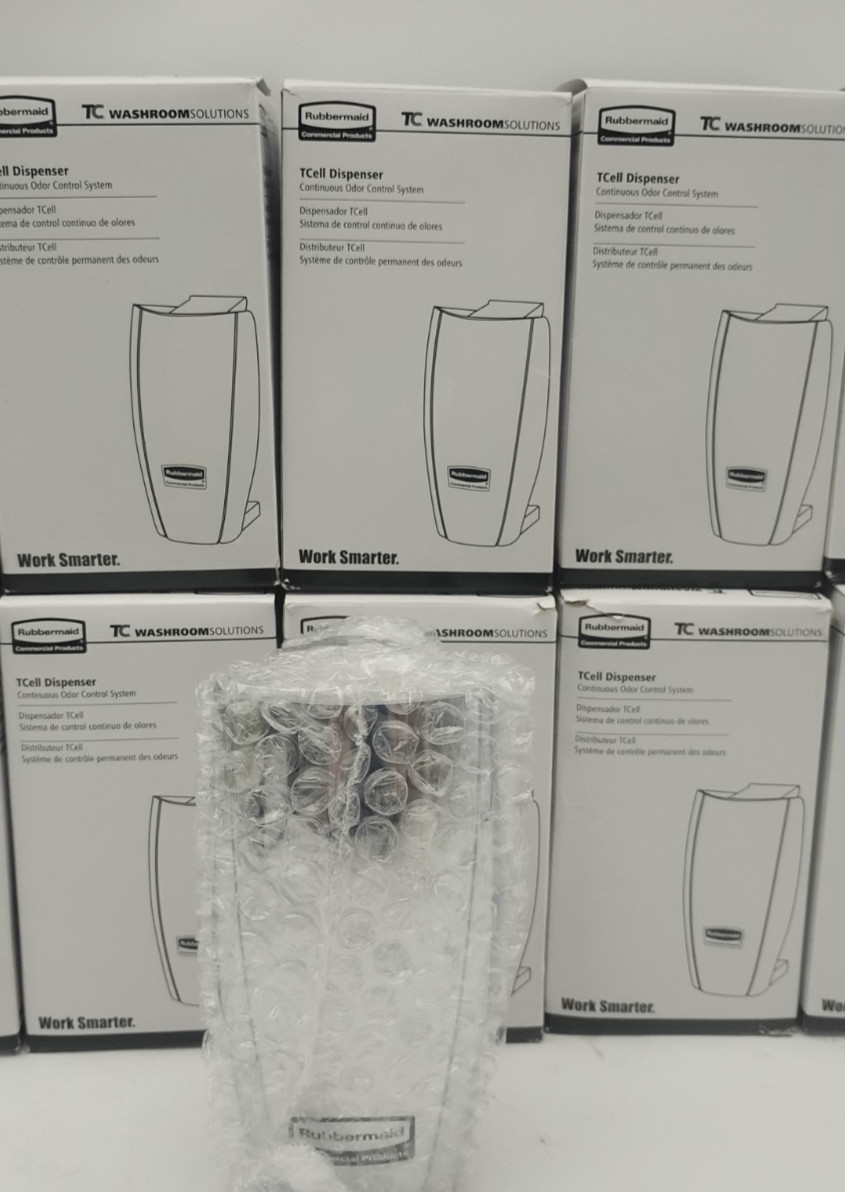 Lot of 6 Rubbermaid 1793547 TCell Dispenser ~ Odor Control System ~White