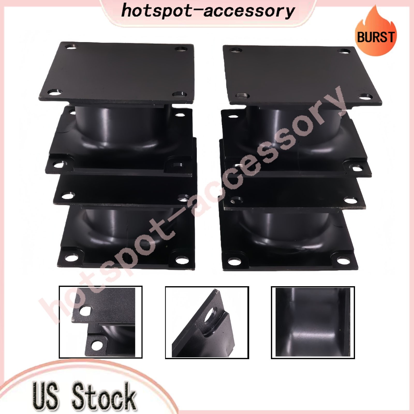4PCS Vibratory Plate Compactor Rubber Isolator Shock Mount Fits For Doosan