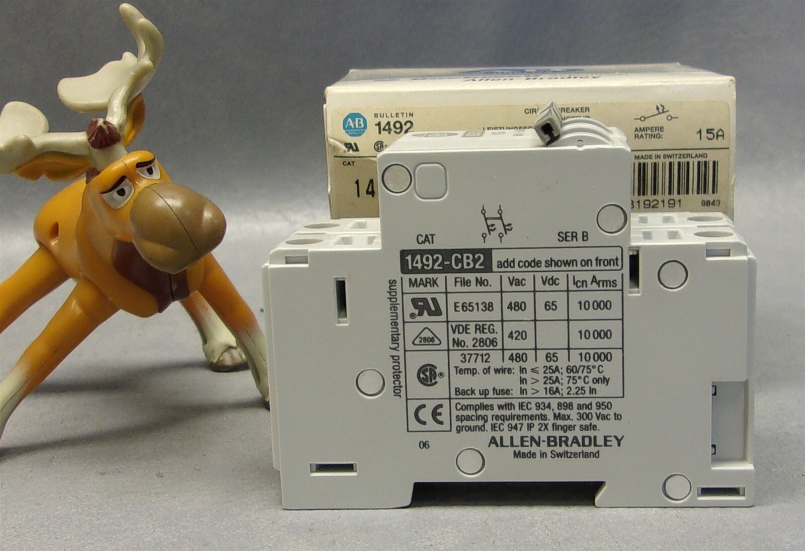 Allen Bradley 1492-CB2G150 Ser B Circuit Breaker 15 A Lot of 2