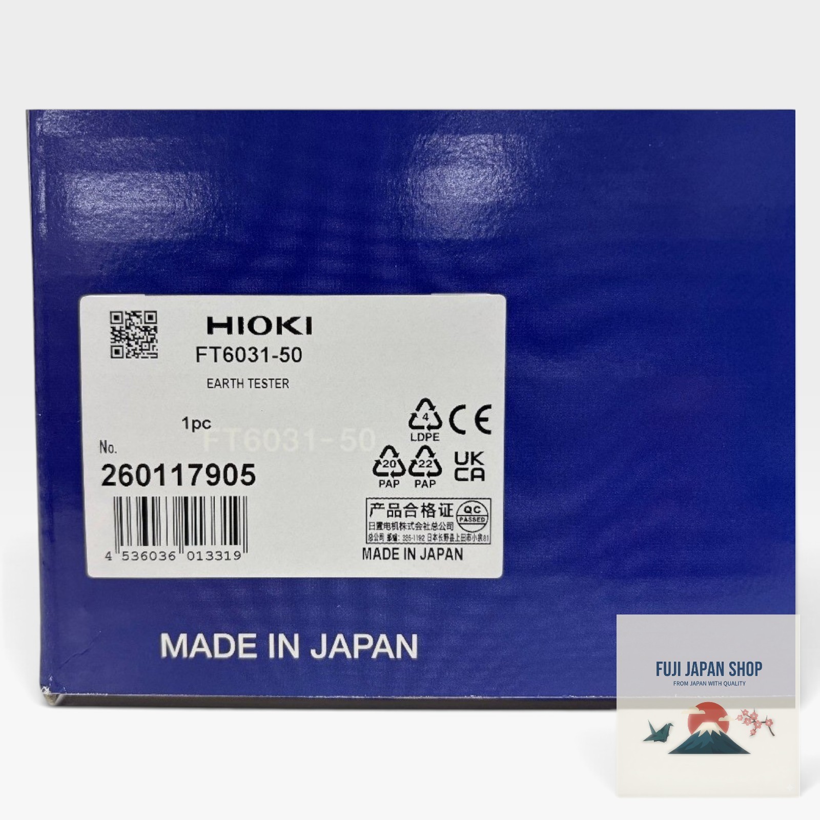 HIOKI FT6031-50 Earth Resistance Tester Waterproof IP67 Bluetooth Compatible NEW