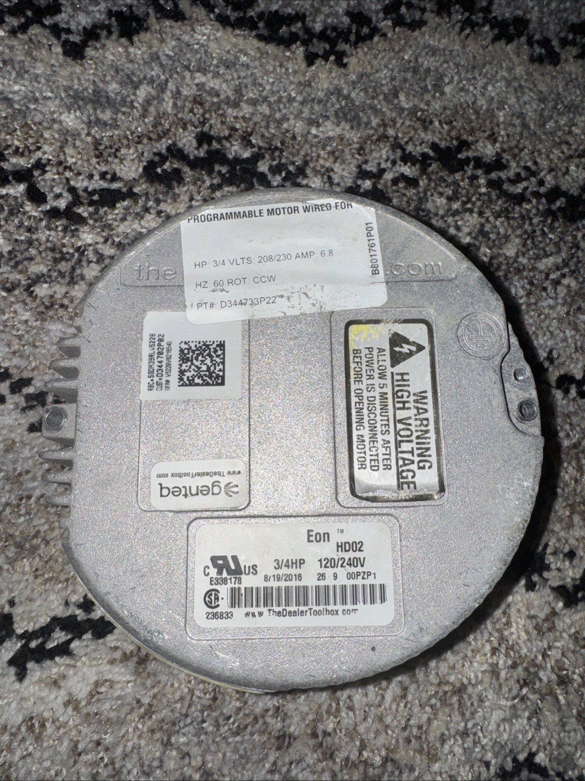 Genteq Eon HD02 Module 3/4HP 120/240V 08/19/2016