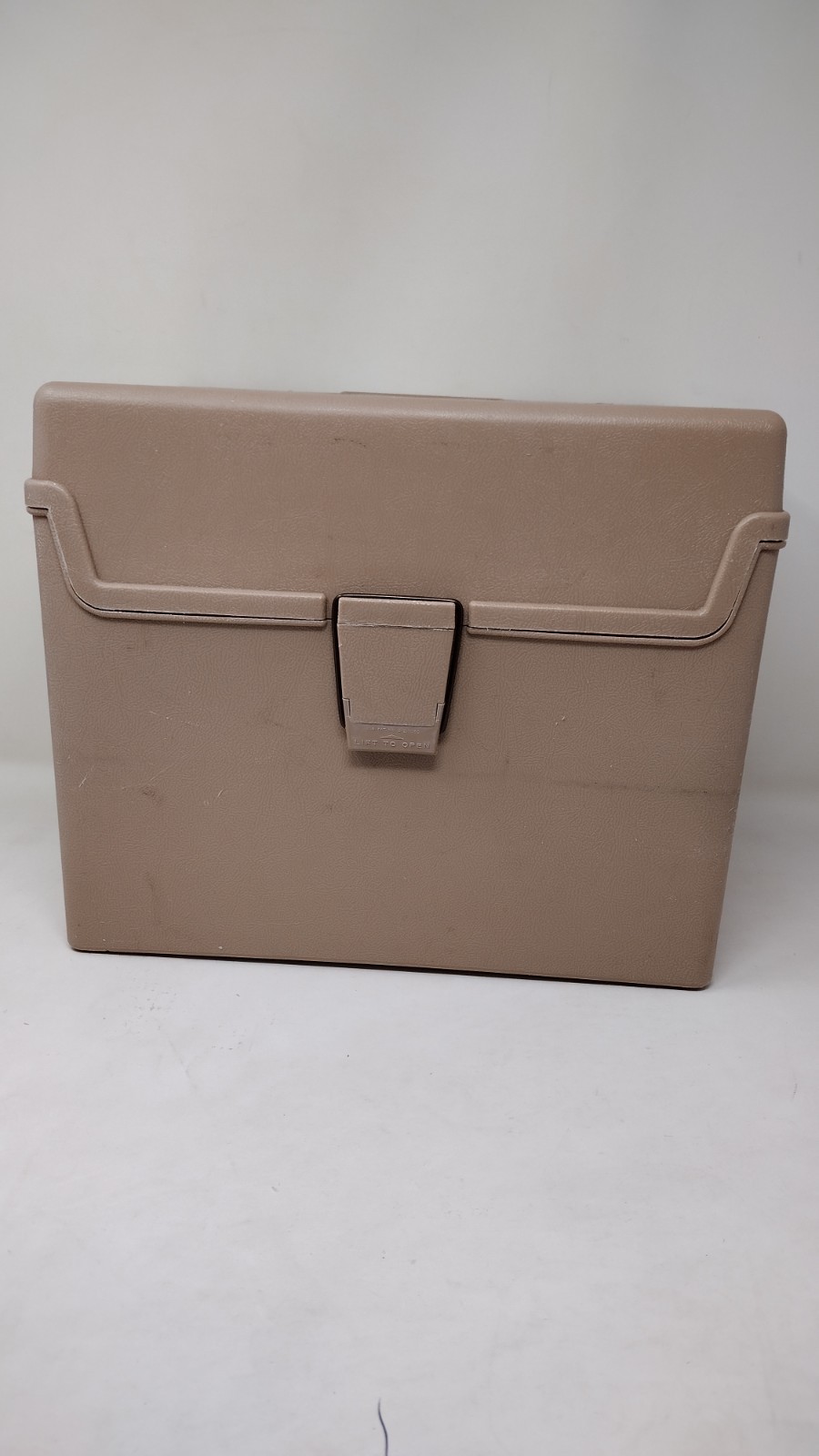 Vintage Sterling Plastics Company Tan jumbo File Folder Box Storage USA 1970s 2