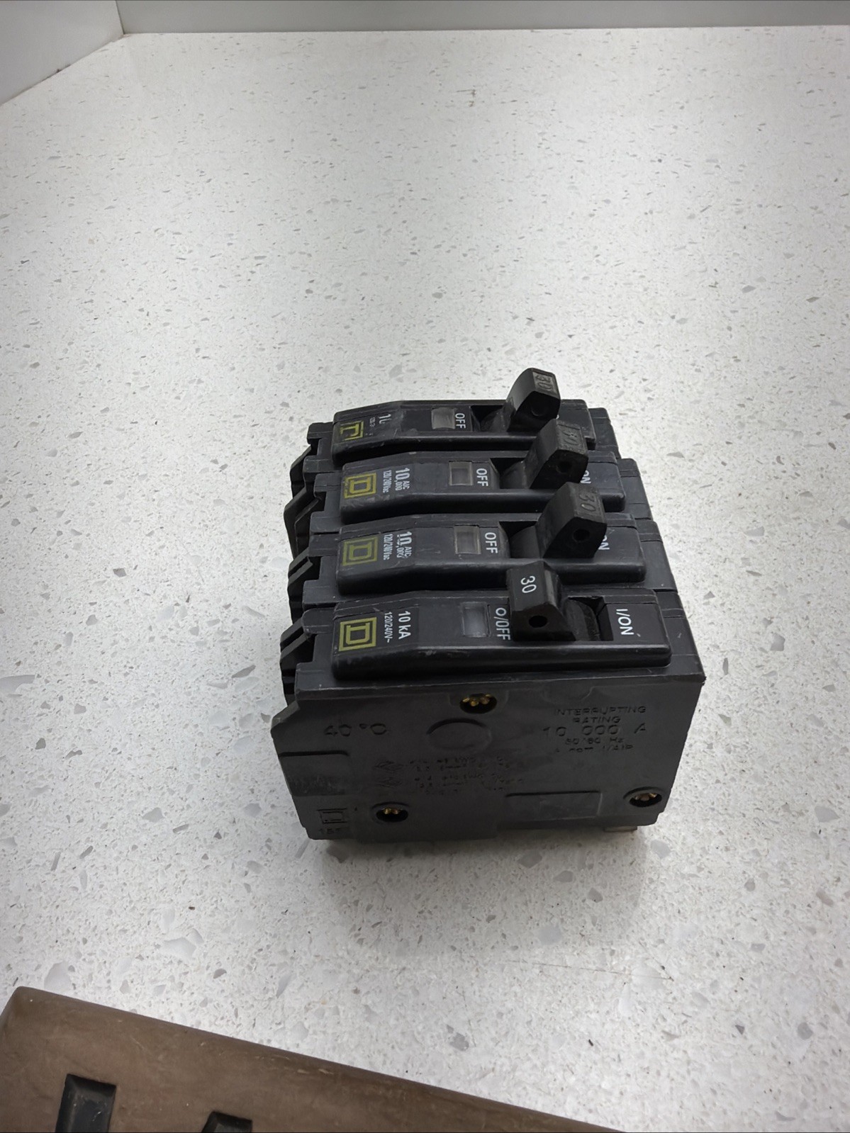 Square D QO130 Miniature Circuit Breaker – 30 A, 1 Pole, 120/240 VAC (Lot Of 4)