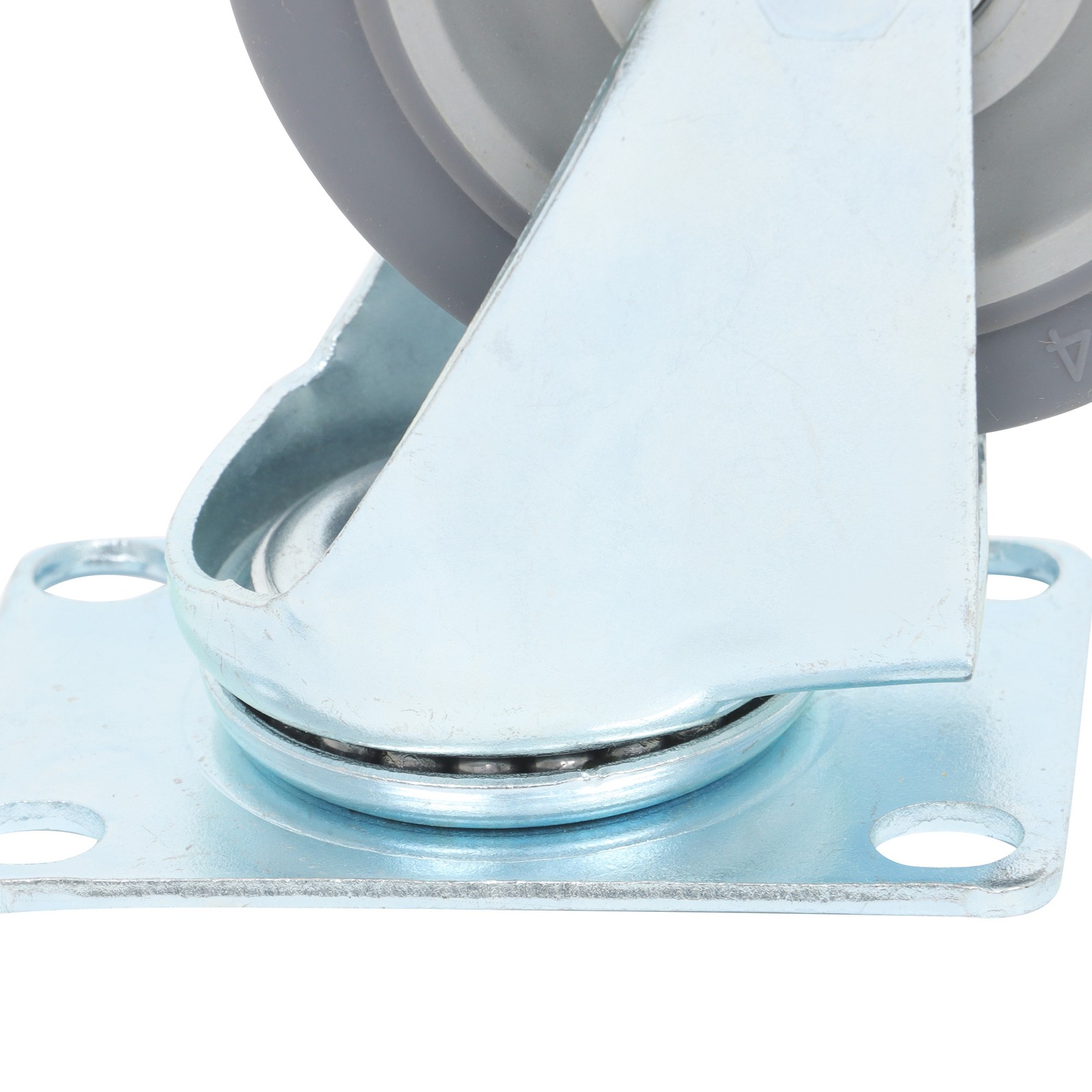 4 Pack Grey 4 Inch Swivel Caster Wheels 1200 Lbs Heavy Duty With Diagonal Bar