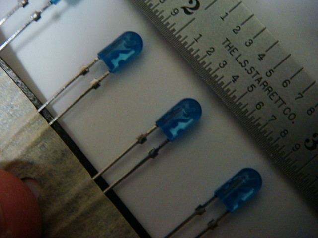 250 BLUE LED’s in 3.6mm pkg – Agilent LB99 – On Paper Tape – NEW and UNUSED