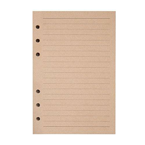 Refills Lined Paper, MALEDEN Refillable A6 Paper for 5×7 Journal Notebook