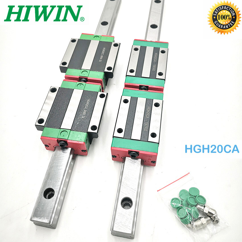 CNC Router HIWIN HGR20 HGH20 Linear Guide Rail & 2pc HGH20CA HGW20CC Rail Block