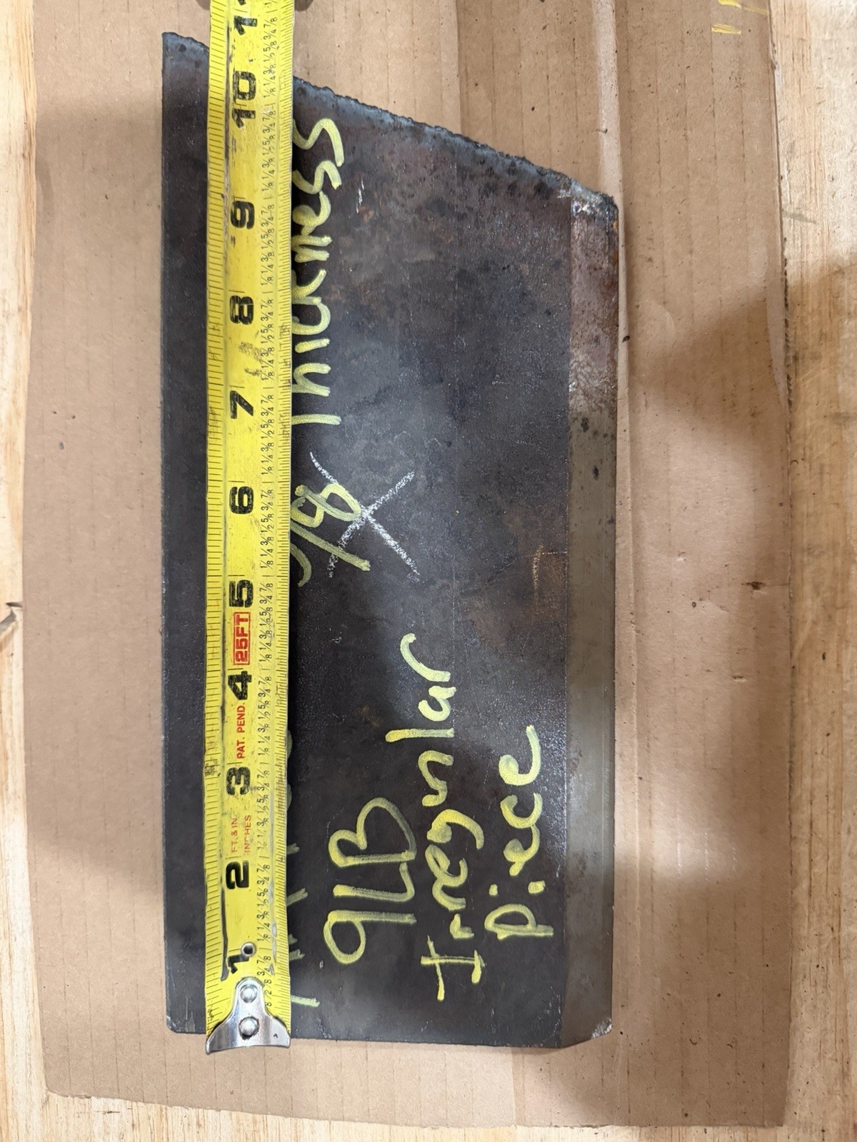 Irregular Piece of Abrasive Resistant Steel Plate – AR400 – 5/8” Thickness