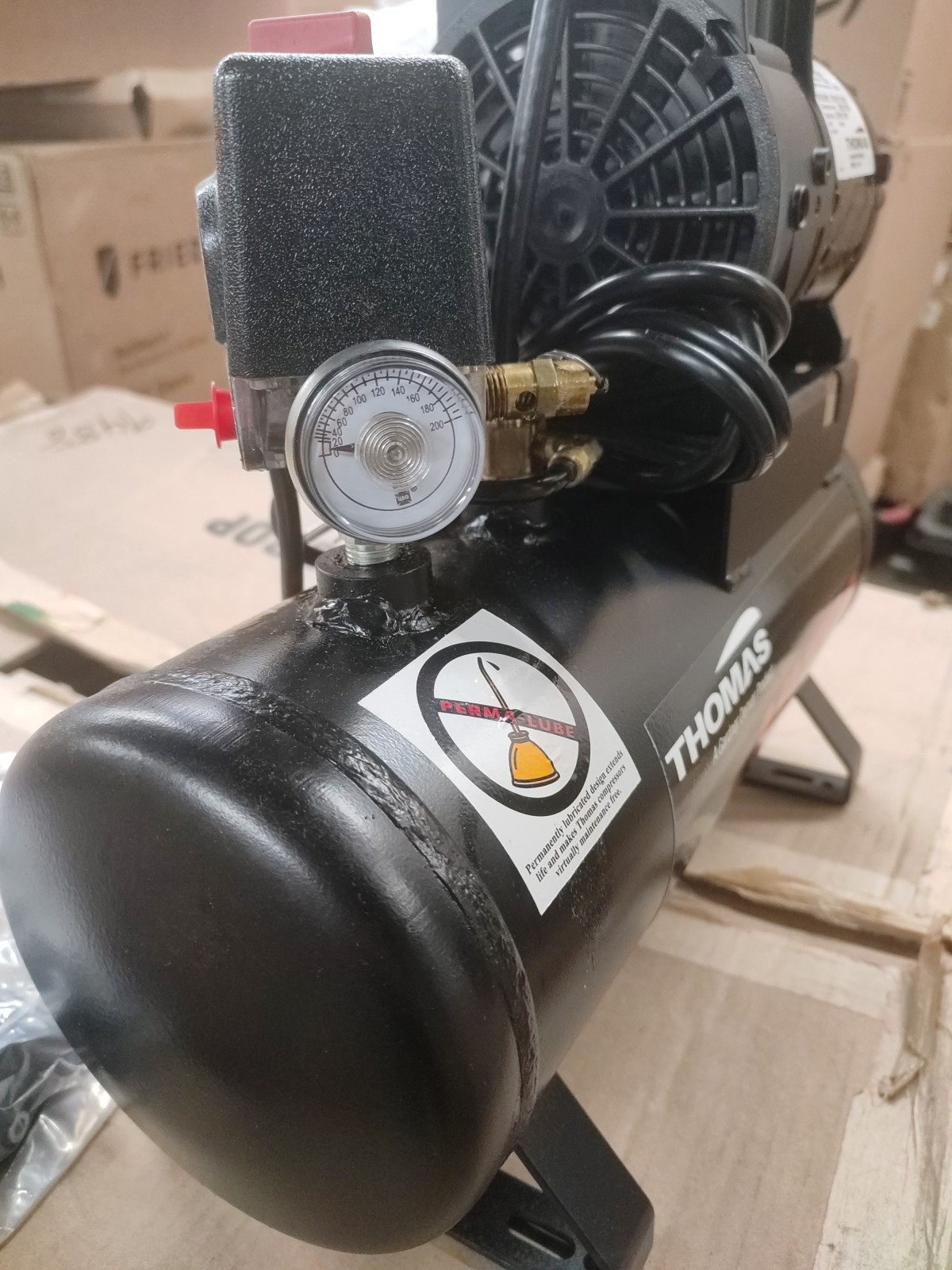 Thomas T-617 HDN Air Compressor, 2 Gal, 0.5 Hp, 115V, 100 Psi
