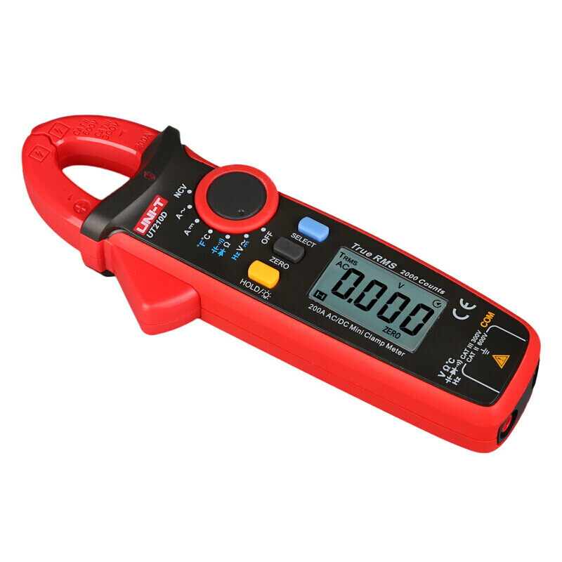 UNI-T UT210D Mini Clamp Meter NCV True RMS AC/DC Current Voltage Temperature