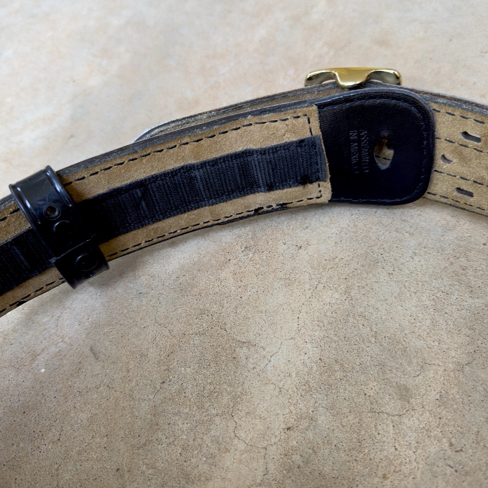 Safariland Duty Belt MDL 87V 44/110 4210 Black Solid Brass Buckle Handcuff Cases