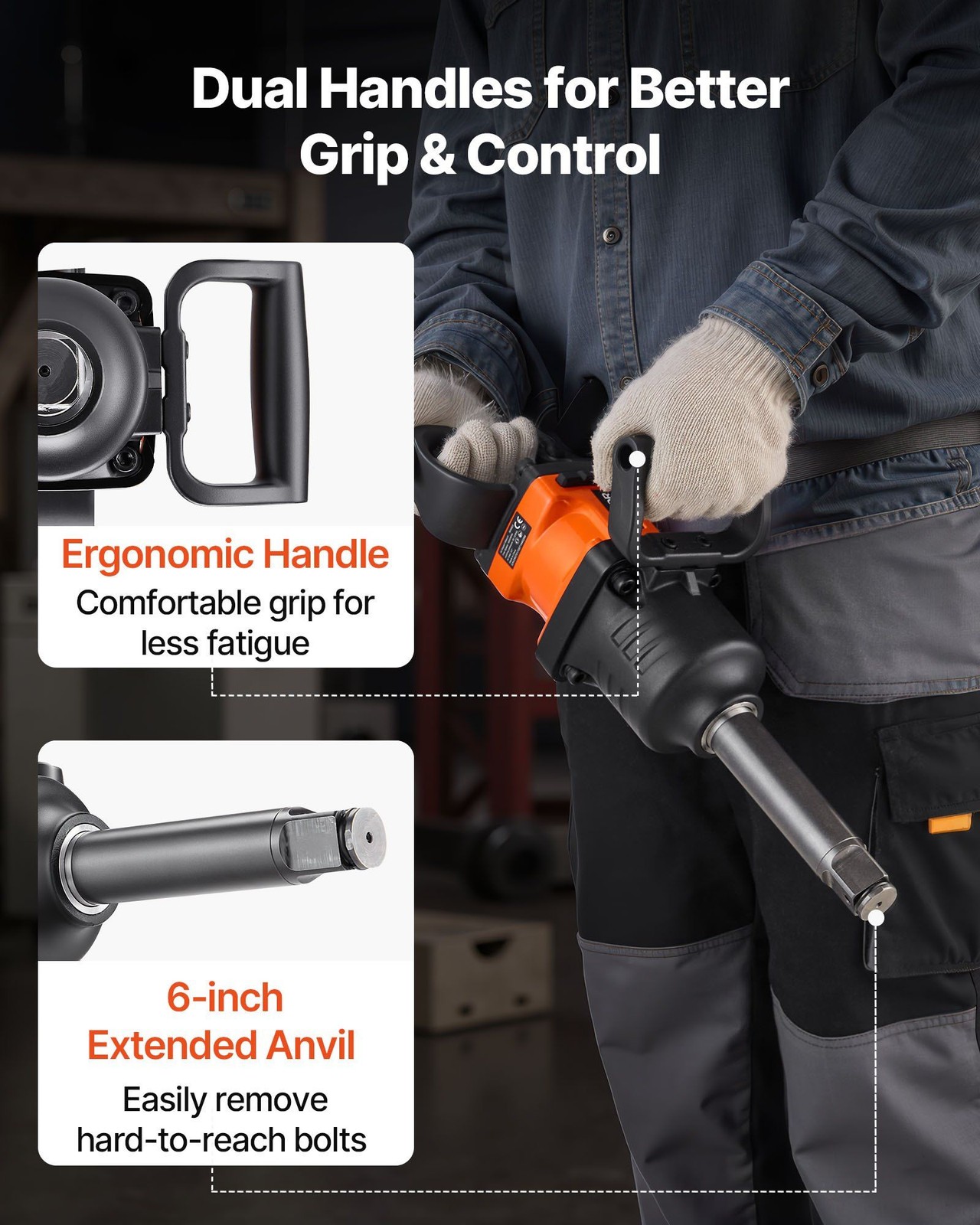 Light-Duty Handling 1800ft-lbs Wrench 6in Anvil 18.7lb Design Form