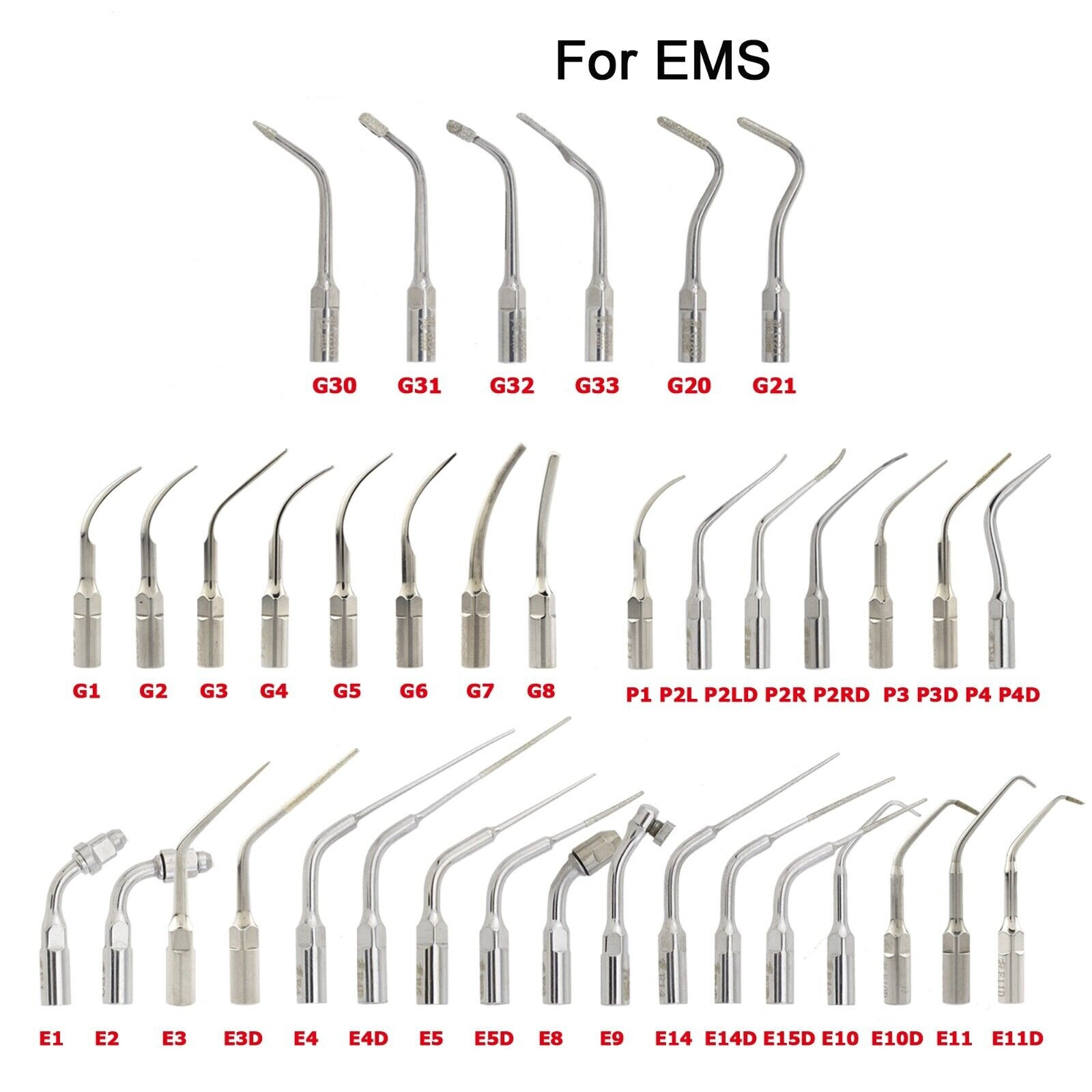 Dental Ultrasonic Piezo Scaler Tips Endo Perio Fit for DTE SATELEC NSK EMS