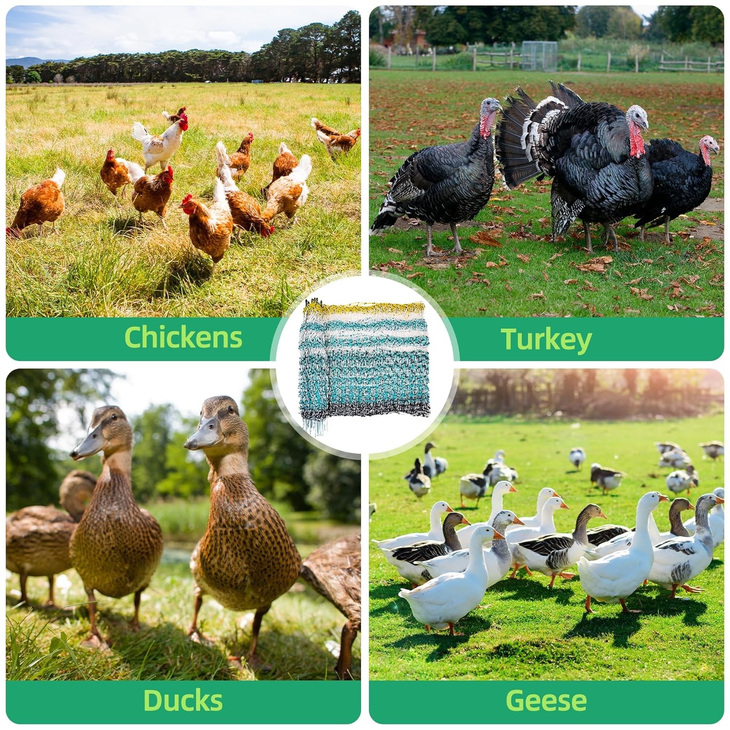 Durable & Portable Electric Poultry Netting Fence Ideal for Farm, Ranch, Garden