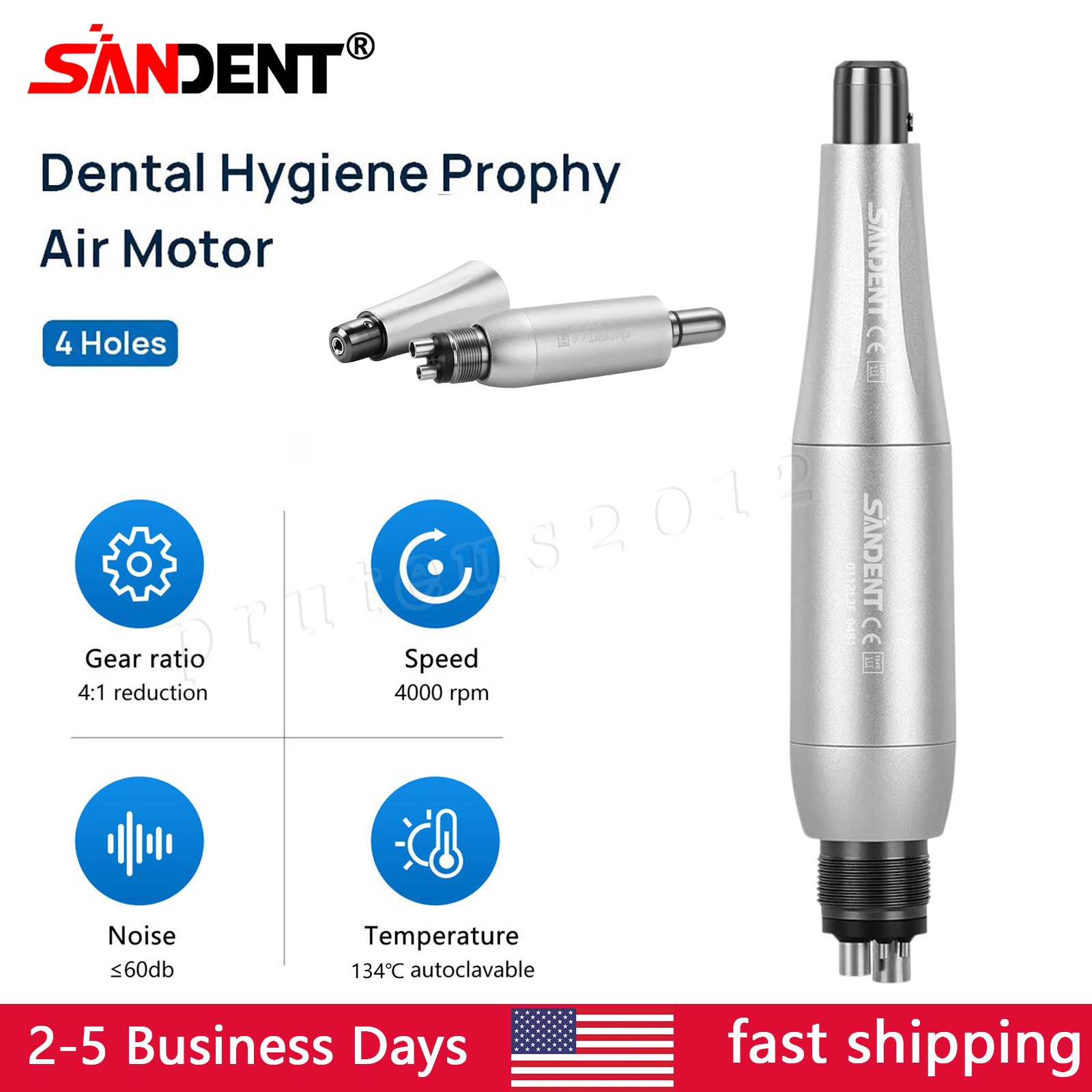 NSK Style Fiber Optic Dental E-generator LED 3-Spray High Speed handpiece 4 Hole