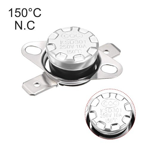 KSD301 Thermostat 150°C 302°F 10A Normally Closed N.C Adjus Number of Items: 5