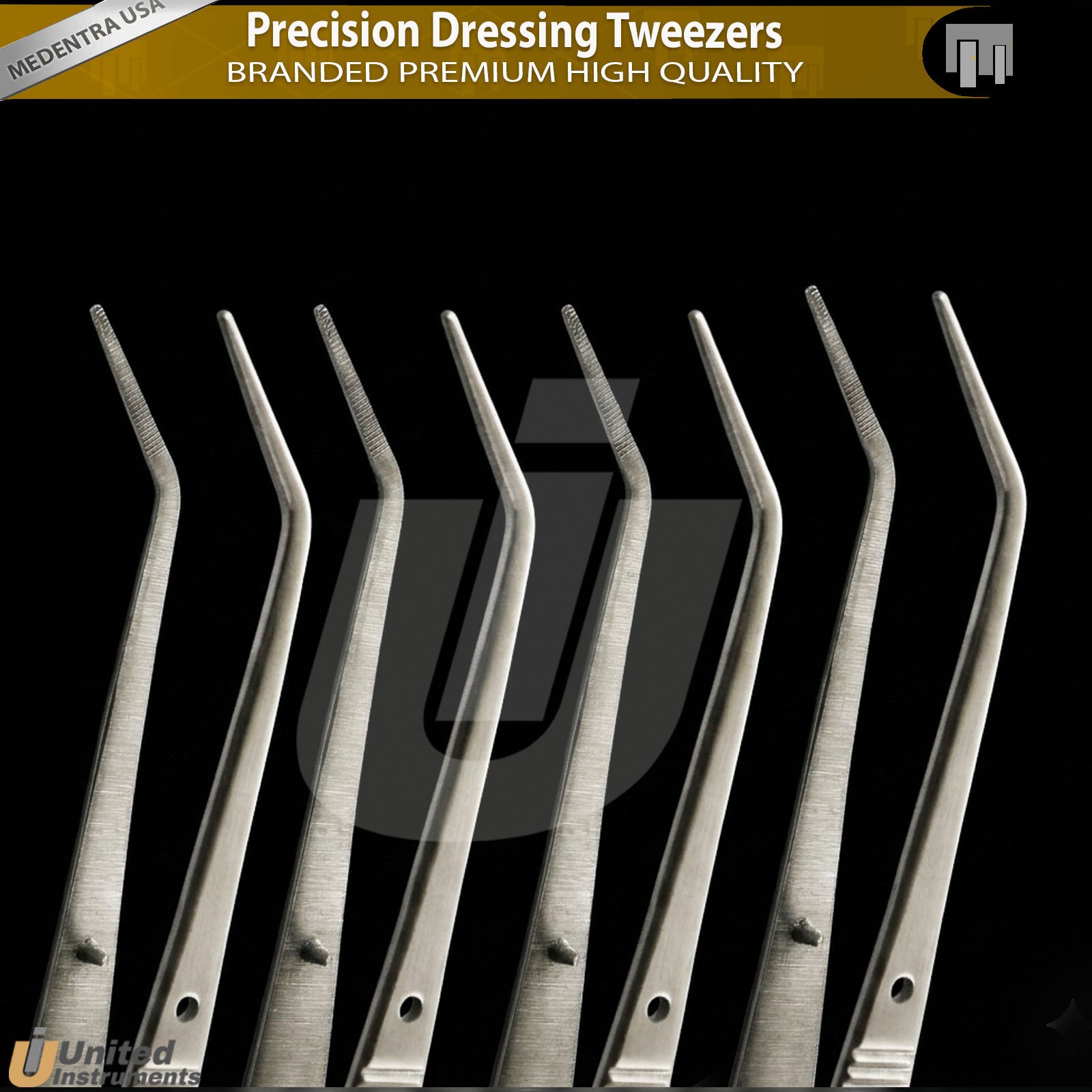 Medentra Utility Pick Up Universal Dental Dressing Tweezers Plier Lot of 10 Pcs