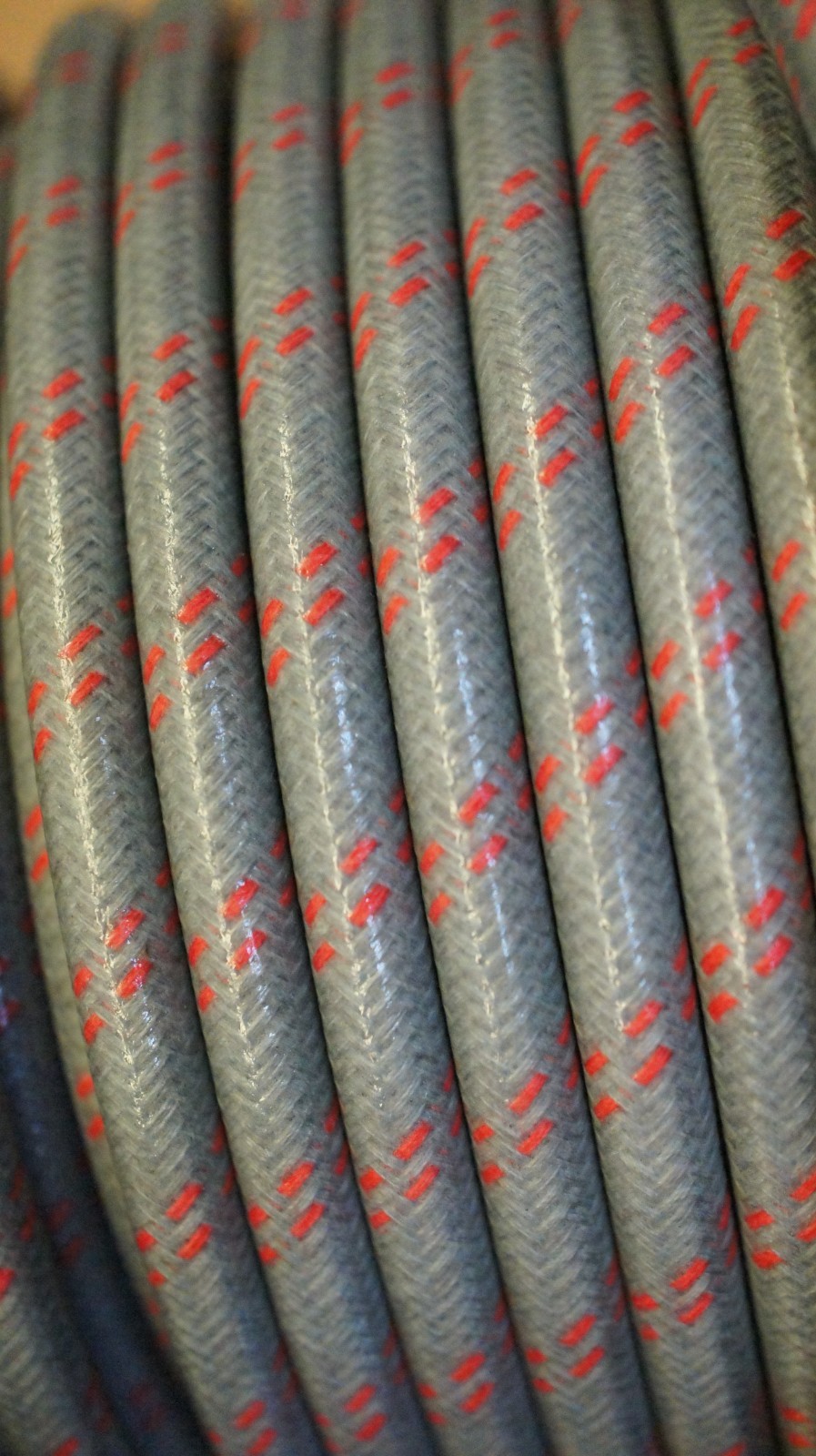 IH Gray & Red Farmall Cub Tractor Cloth Covered Copper Spark Plug Wire Set