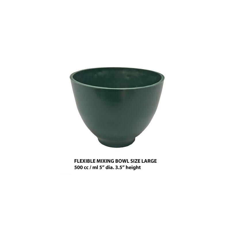 Dental Lab 4-piece Green Flexible Mixing Bowls Size Small Medium Large X-Large