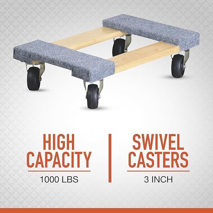 Mover’s Dolly – 1,000-Lb. Capacity, 18in.L x 12in.W