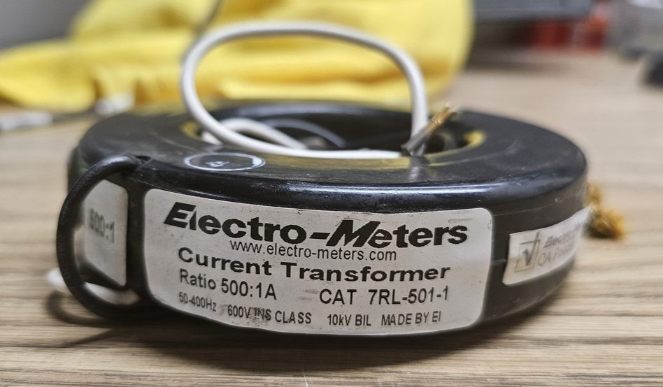 ELECTRO-METERS 7RL-501-1 CURRENT TRANSFORMER RATIO 500:1A 600V 10kV 50-400Hz
