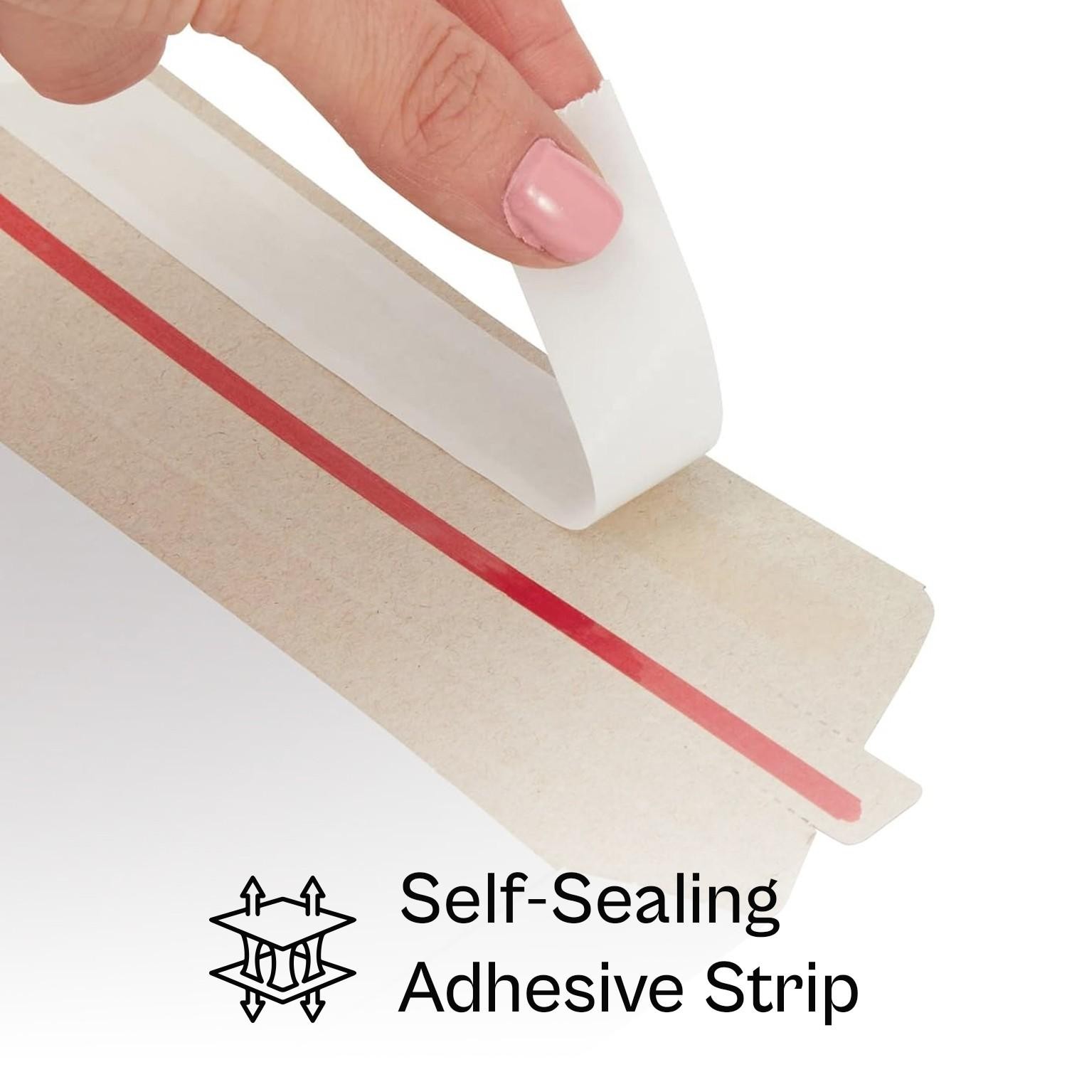 12.75 x 15 Rigid Photo White Cardboard Mailer, Self-Seal Tear Tab-28pt 100 Pack