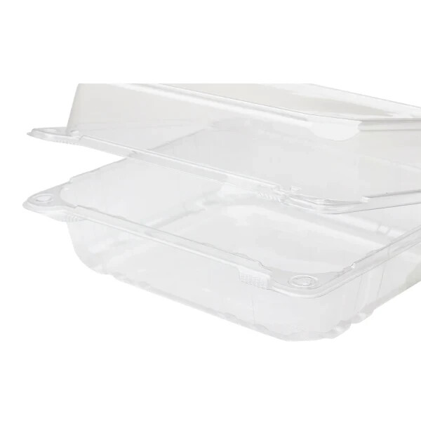 Karat 8”x8” PET Plastic Hinged Containers – 250 ct, FP-HC88PET-1C