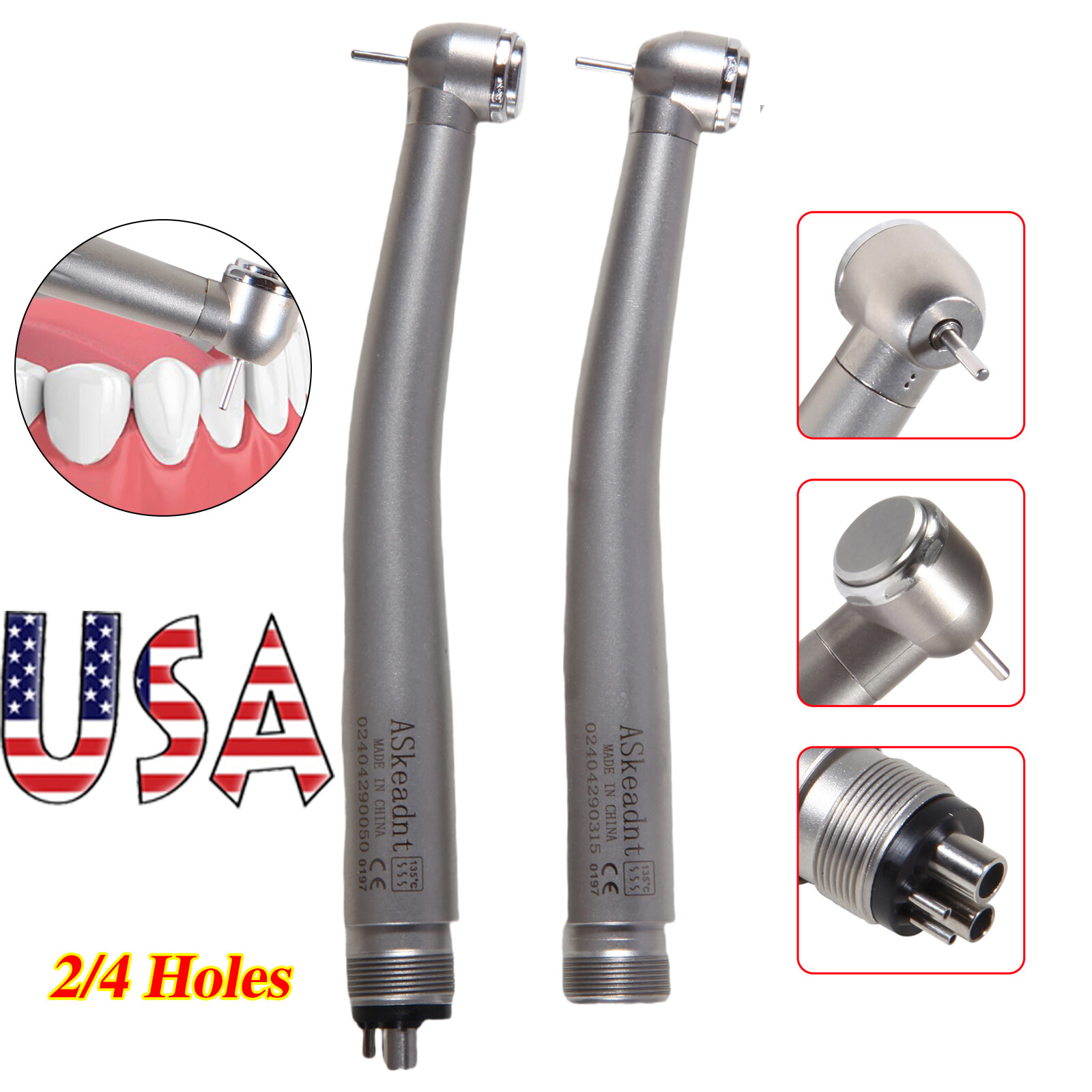 Turbina NSK PANA MAX Style Dental High Speed Handpiece Push Button 2 Hole/4 Hole