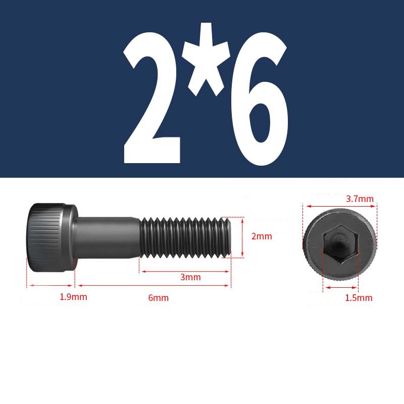 M2 M2.5 M3 M4 Socket Shoulder Bolts 12.9 High Tensile Hex Allen Key Screws