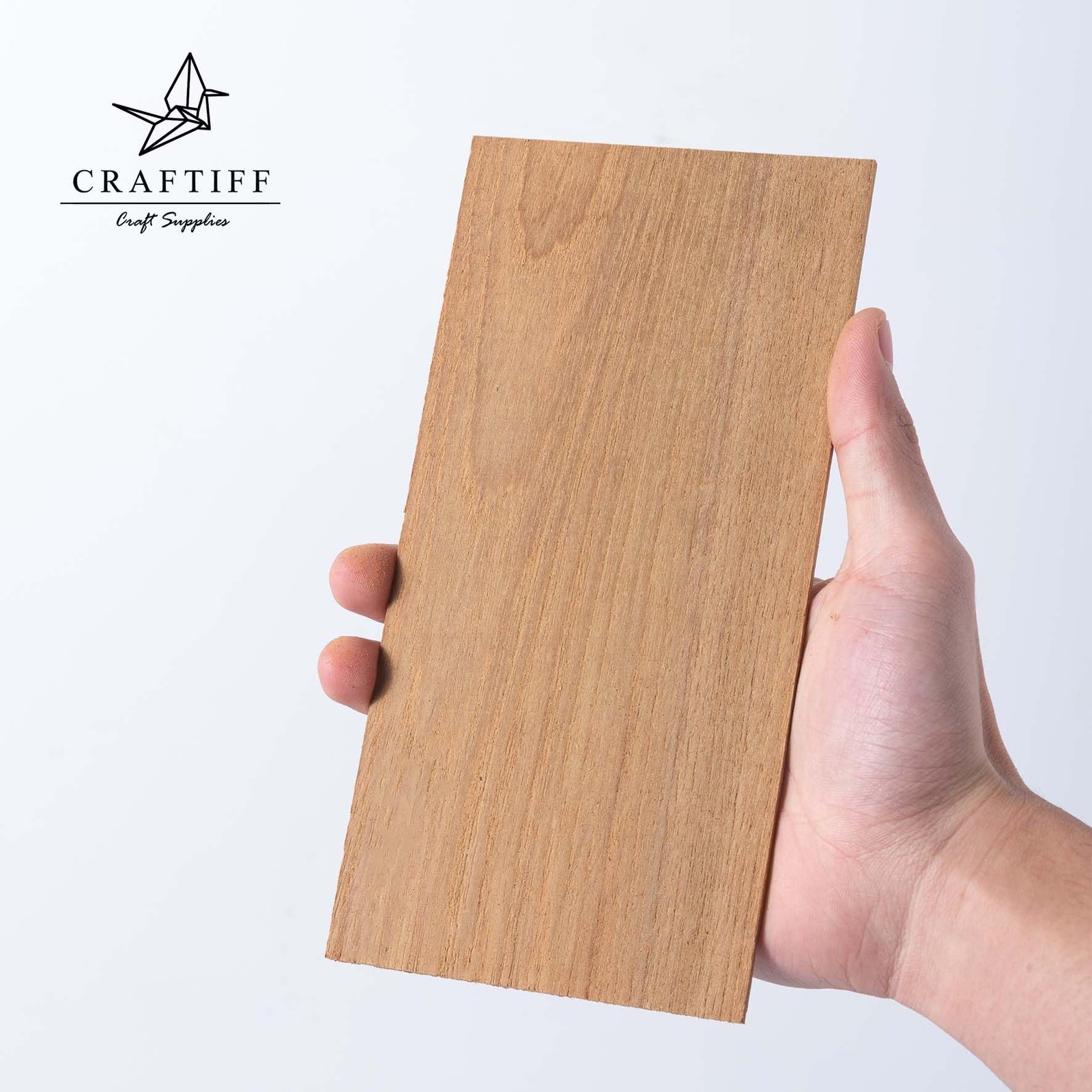 Teak Wood Sheets 1/8 inch Thick, 4×8 Solid Panel 8×4 inches, Dark Brown