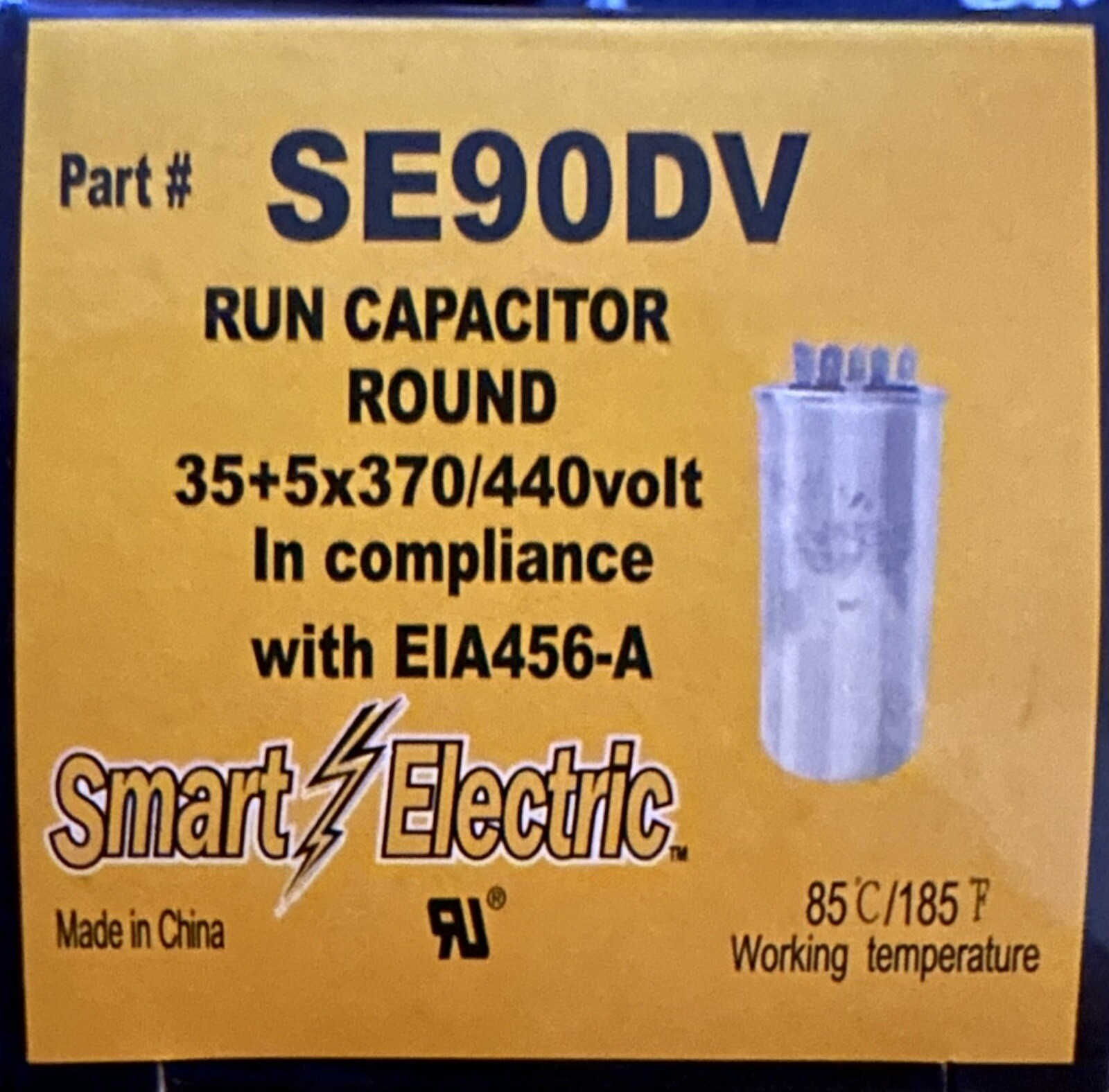 **NEW** (2 PACK) Smart Electric SE90DV Dual Round Capacitor 35/5 MFD 370/440 V.