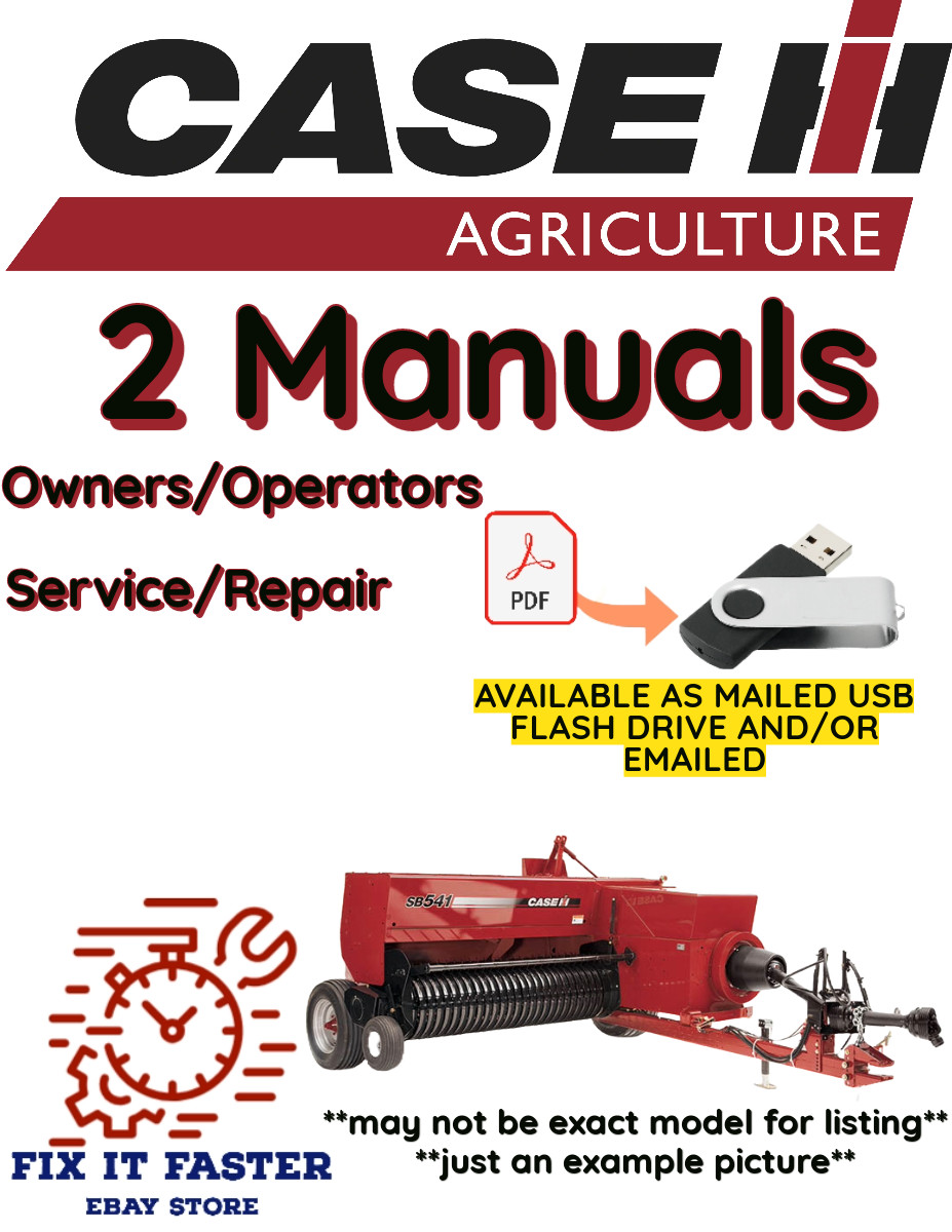 CASE IH 8580 SQUARE BALER MANUAL OWNER OPERATOR SHOP SERVICE REPAIR SHOP PDF USB