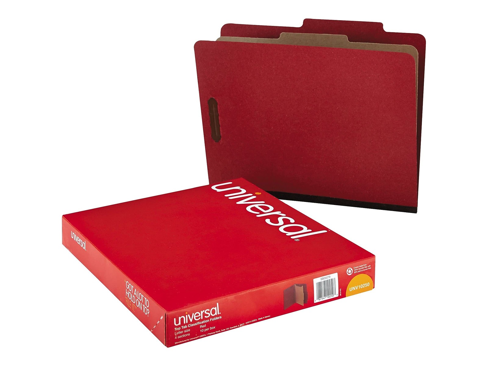 Universal – UNV10250 – Pressboard Classification Green, Gray, Red, Gray-green