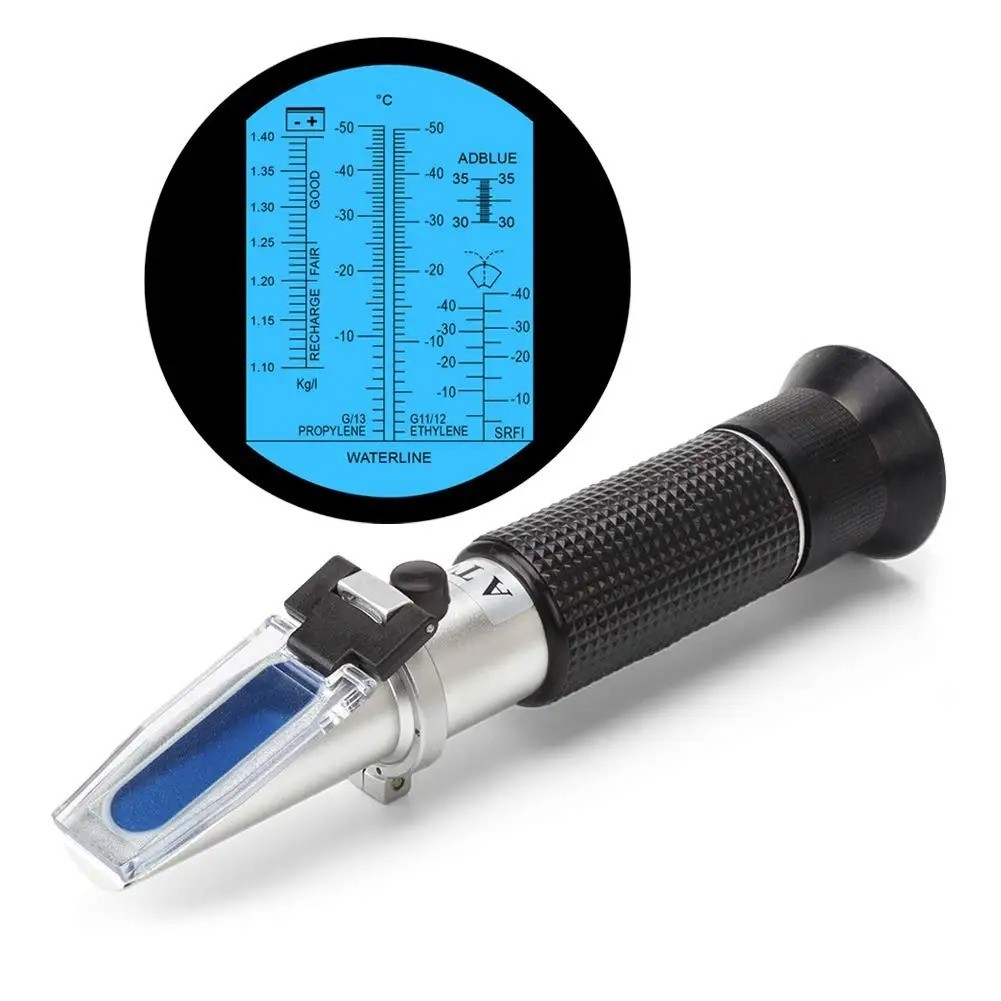 Antifreeze Refractometer 4-in-1 Coolant Refractometer Antifreeze Tester for
