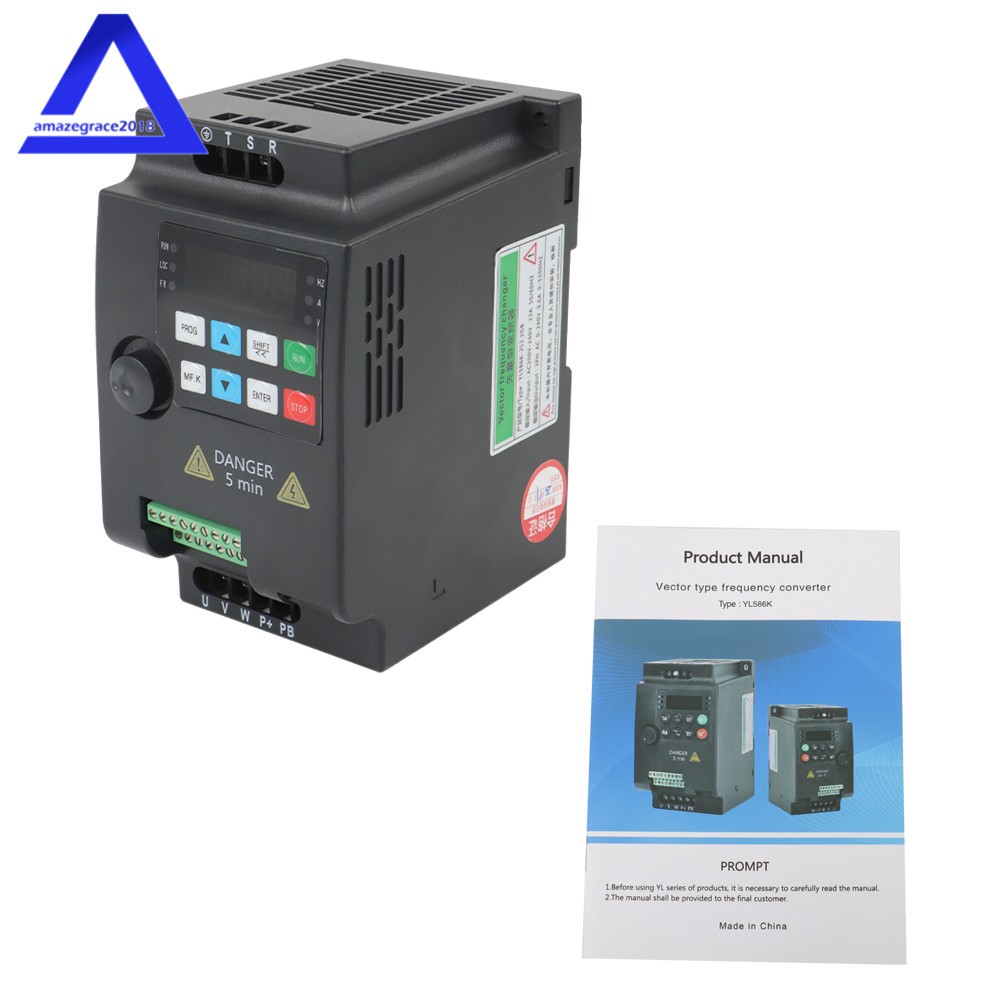 1 to 3 Phase Variable Frequency Drive Inverter 2.2 KW VFD 220 V 3 HP