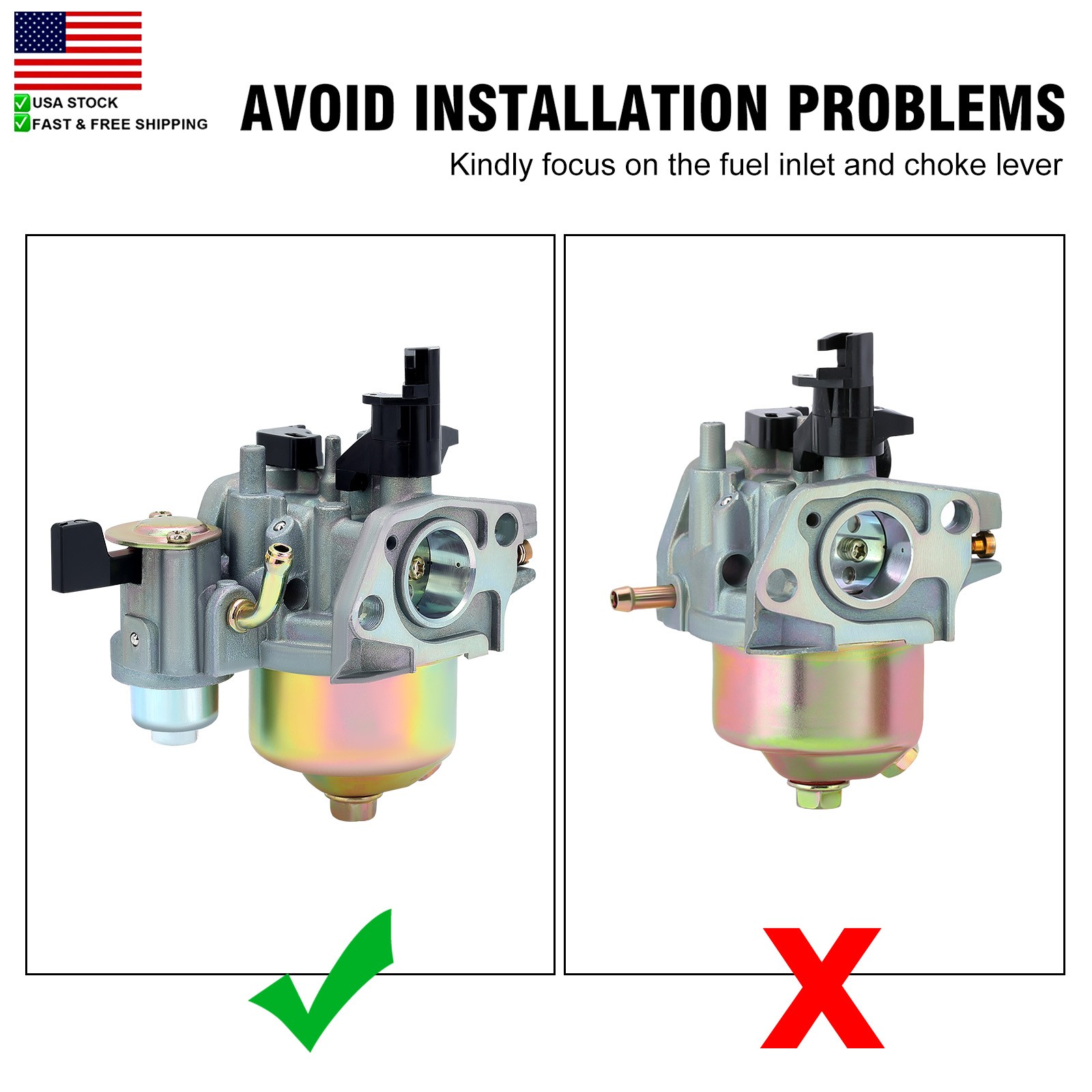 Carburetor For Powermate Pressure Washer model pw0102405 2400 psi engine