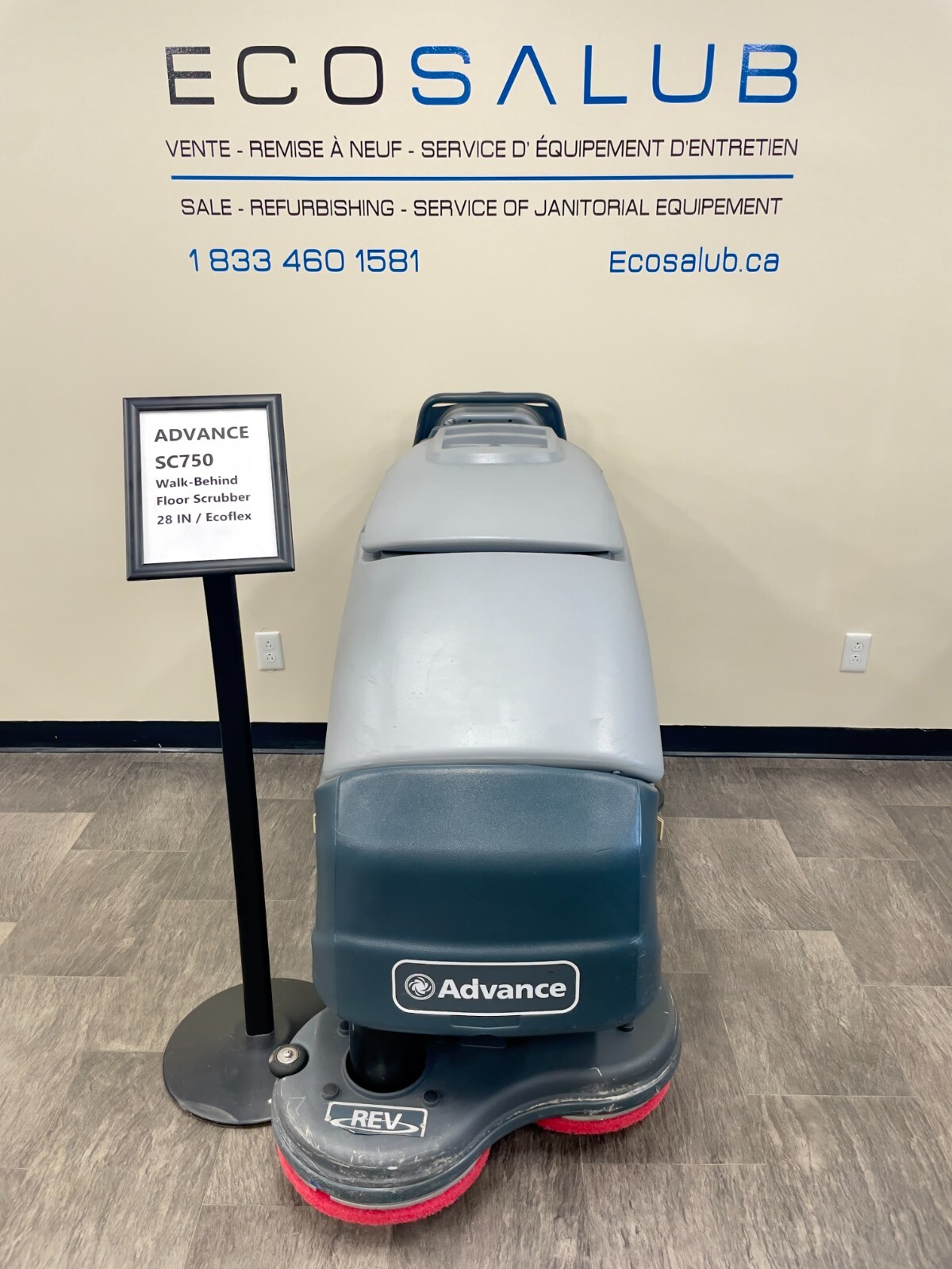 REFURBISHED ADVANCE SC750 Ecoflex WALK-BEHIND SCRUBBER 28»