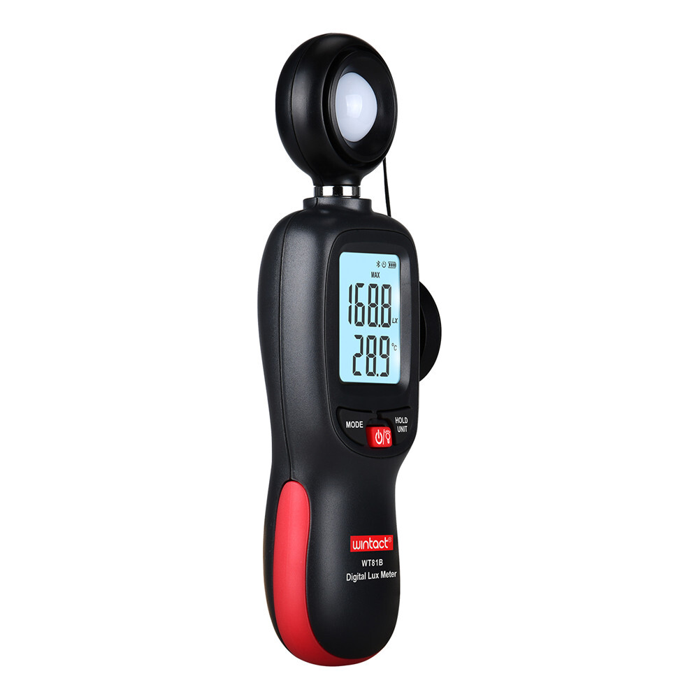 Light Meter Luxmeter Luminometer 0-200000Lux Thermometer 2in1 Bluetooth App