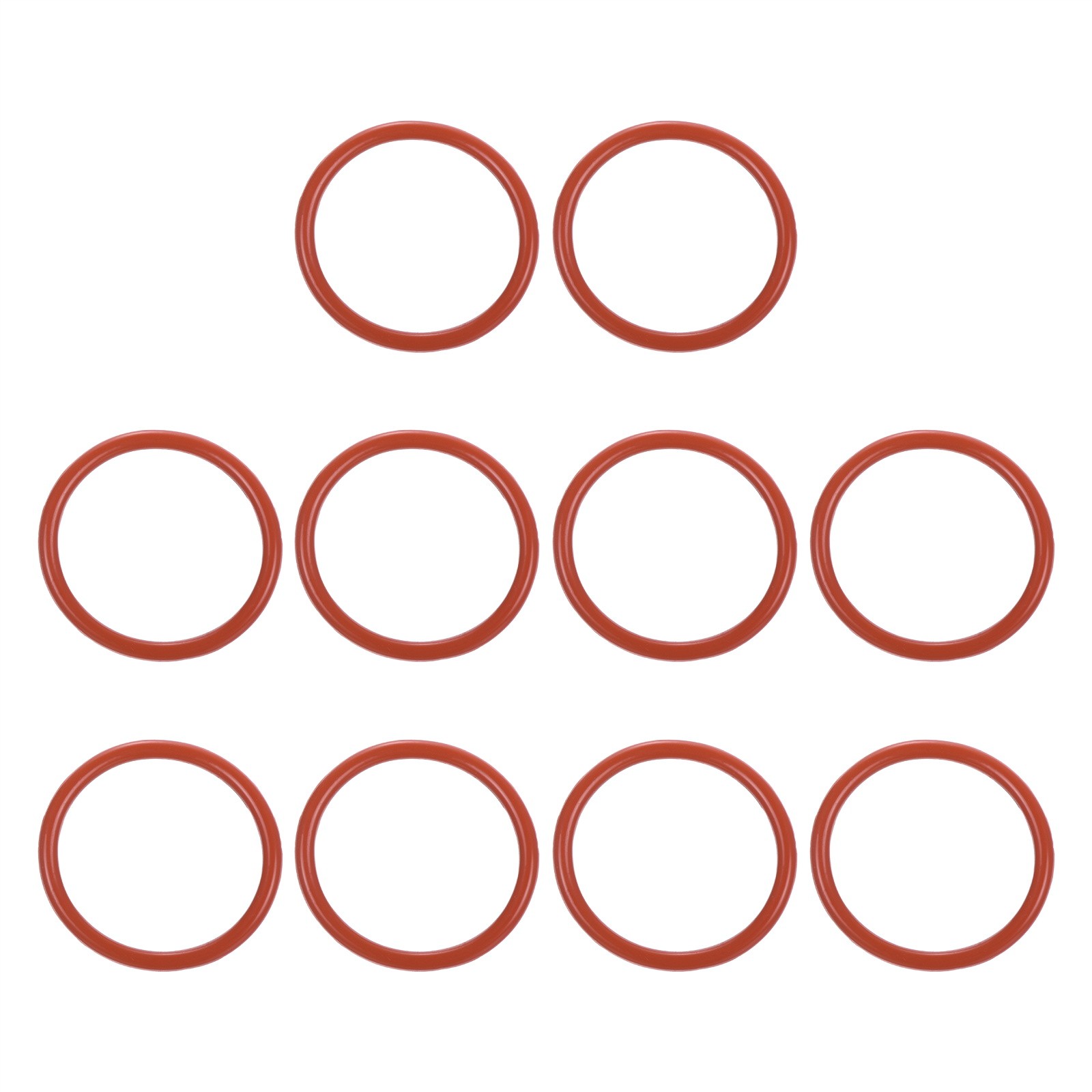 30Pcs Silicone O-Ring 33mm OD 27mm ID 3mm Width VMQ Sealing Gasket, Red