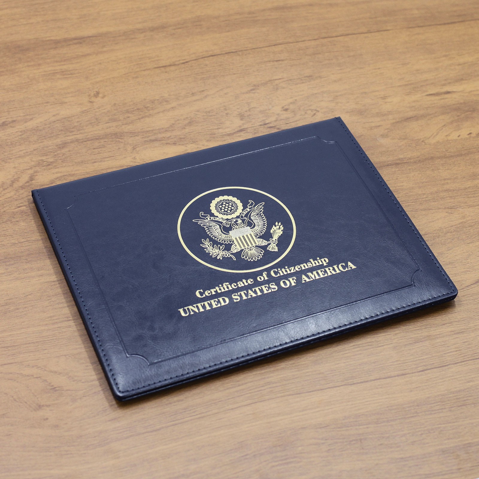 US Citizenship Certificate Holder Naturalization Padded Leatherette Cover