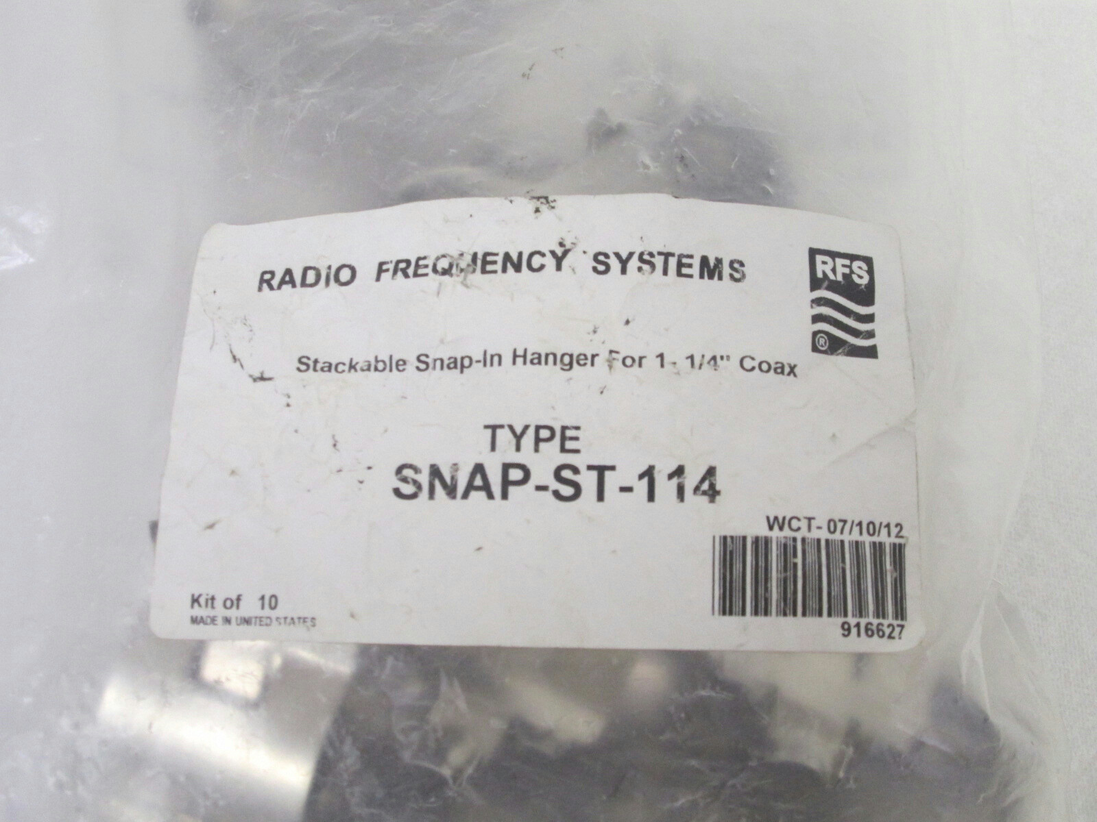 RFS SNAP-ST-114 ST/ST Stackable Snap-In Hangers For 1-1/4″ Cable (10 Pack) – NEW