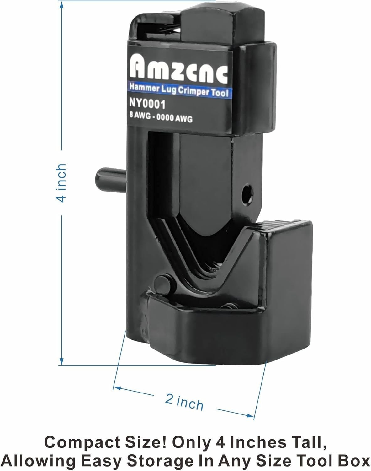 Hammer Lug Crimper Tool – 0000 AWG Battery and Welding Cables( 8 AWG to 4/0 Wire