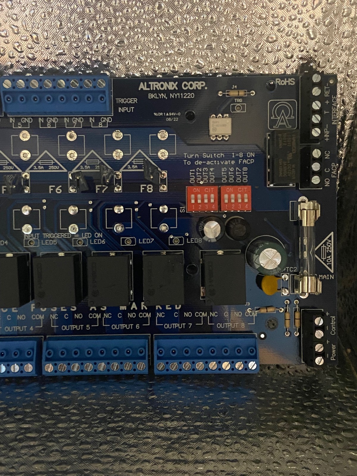 Altronix ACM8CB Access Control Power Supply Controller Board with 8 PTC Outputs